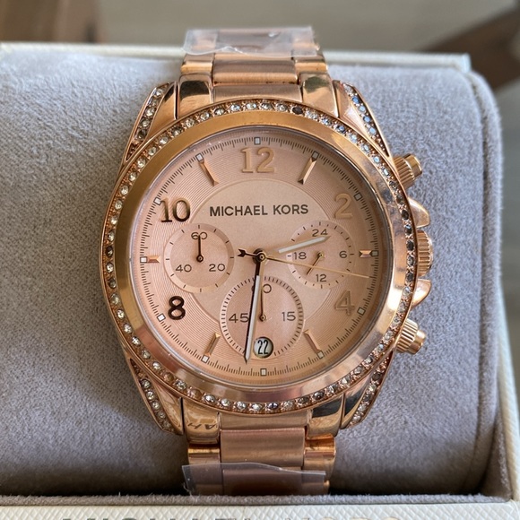 Michael Kors Accessories - Michael Kors Blair Rose Gold-Tone Stainless Steel Chronograph Watch